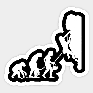 Mosher Mountain Gear Rock Climbing Evolution T Shirt Sticker